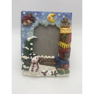 Christmas Frame Snowman Christmas tree Presents made out of resin